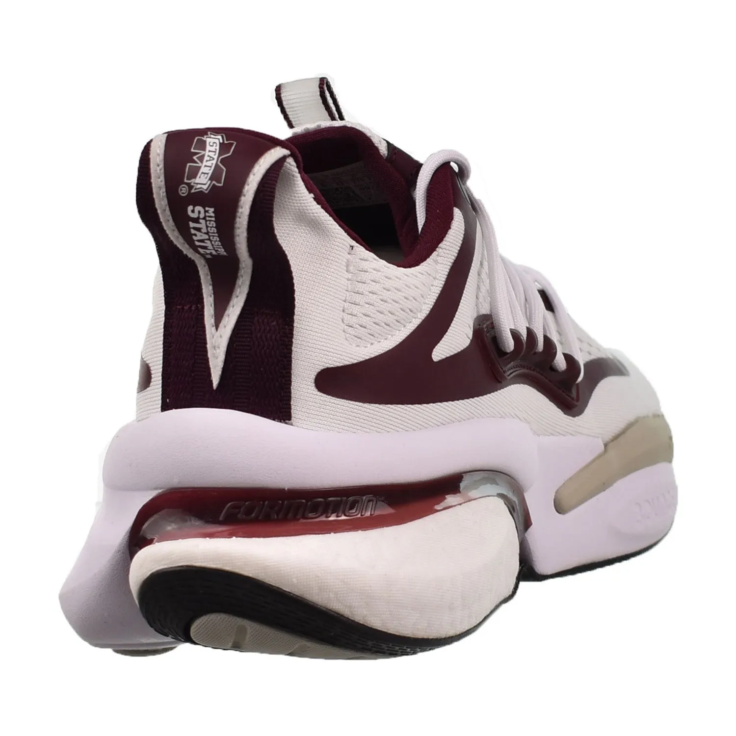 Adidas Mississippi State Alphaboost V1 Men's Shoes Cloud White-Team Maroon 2