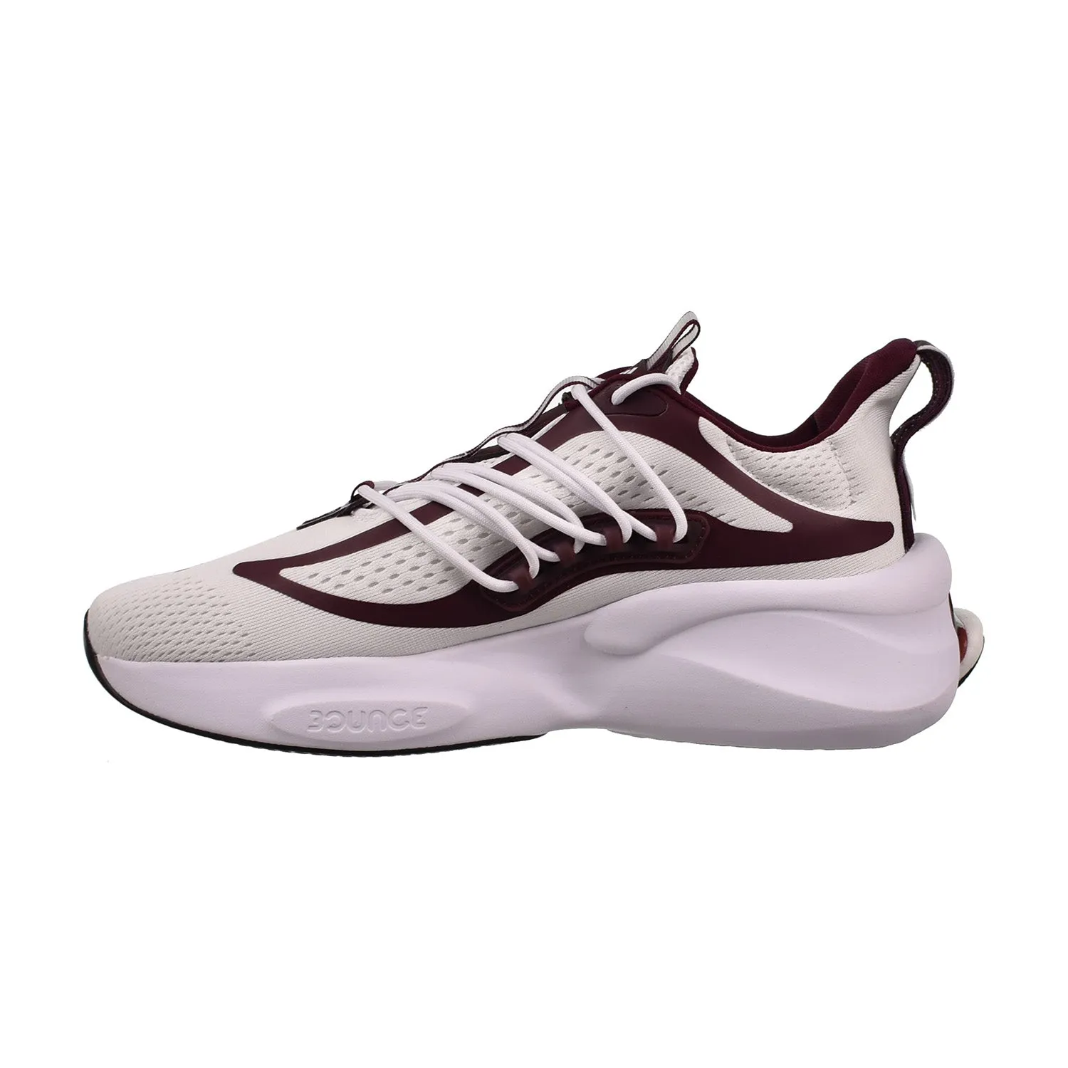 Adidas Mississippi State Alphaboost V1 Men's Shoes Cloud White-Team Maroon 2