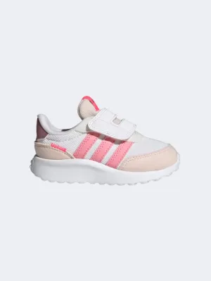 Adidas Run 70S Infant-Girls Sportswear Shoes White/ Bliss Pink