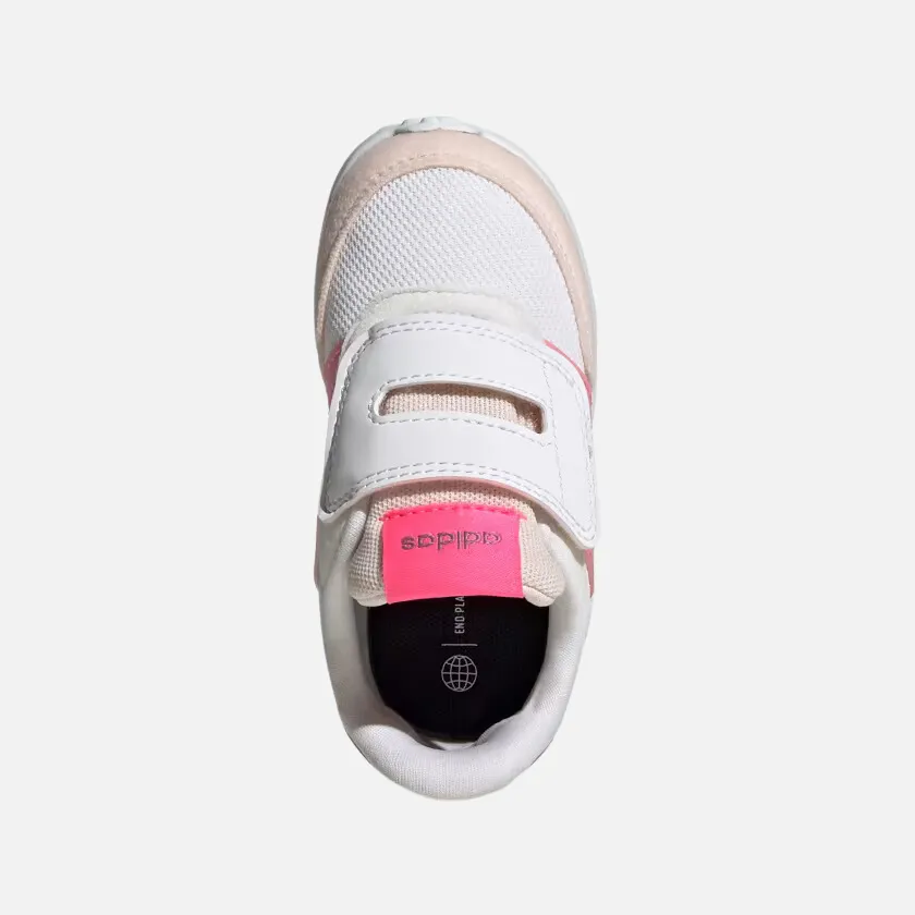 Adidas Run 70s Kids Unisex Shoes (0-3Year) -Cloud White/Bliss Pink/Lucid Pink