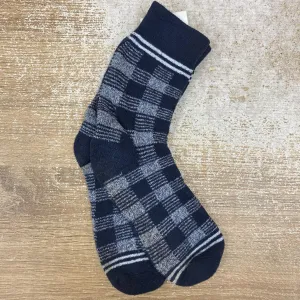 Adult Socks: Navy/Grey/White-unisex-