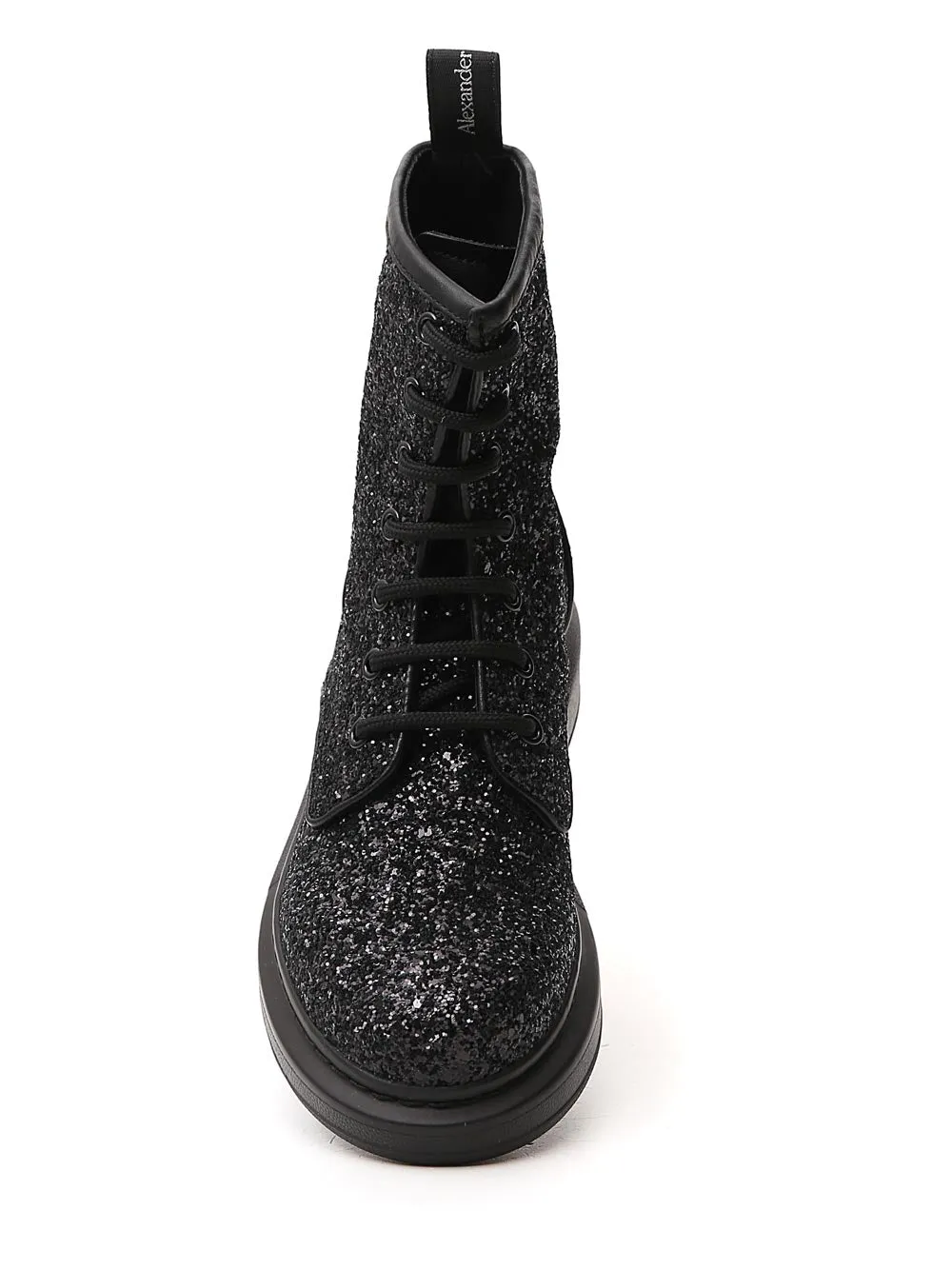 Alexander McQueen Hybrid Glitter Combat Boots