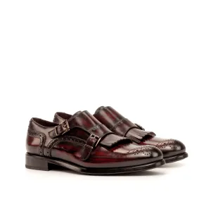 Amina Kiltie Womens Monk Strap Patina II