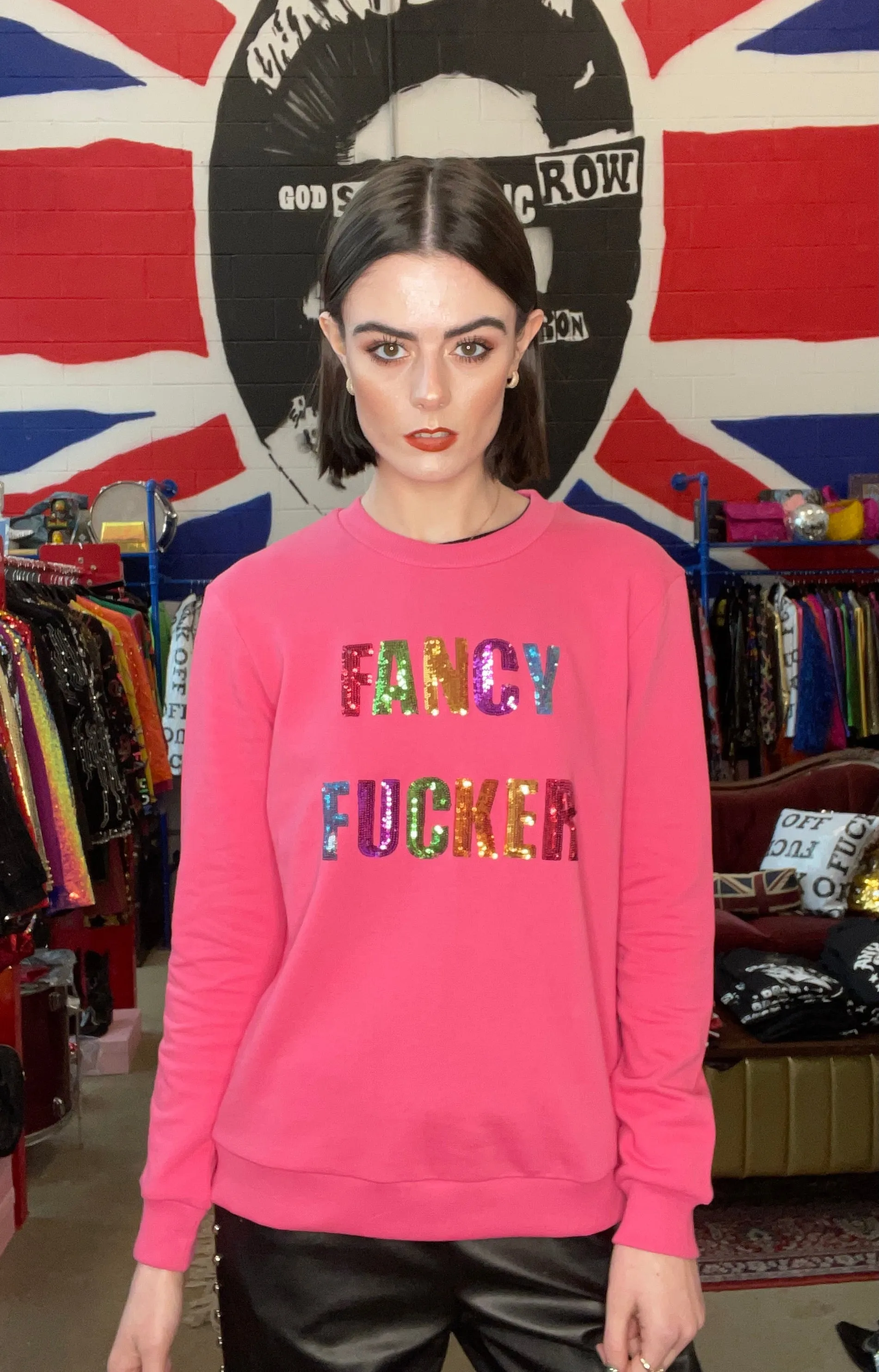 Any Old Iron Pink Fancy Fucker Sweatshirt