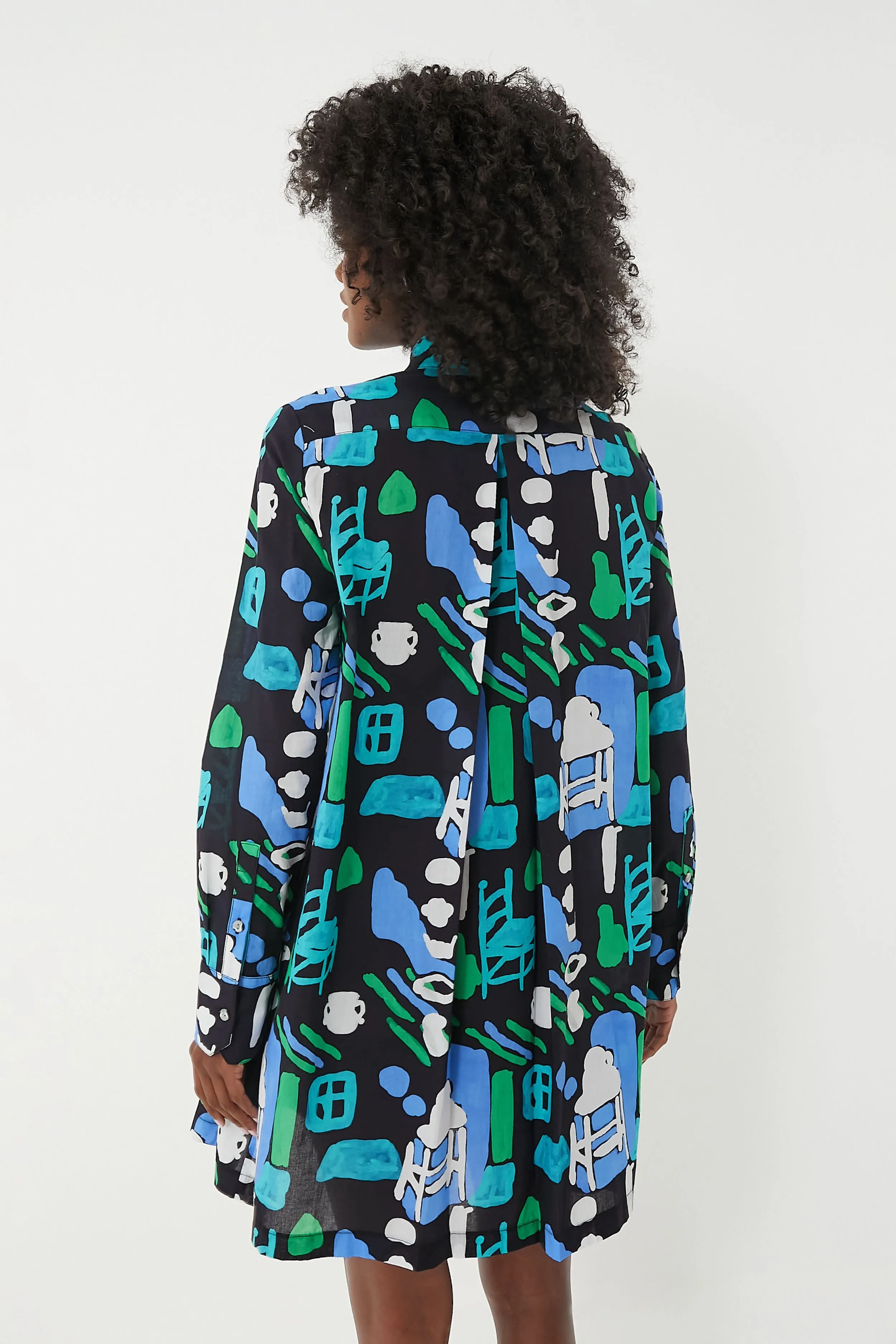 Arcilla Azul Print Cenote Dress