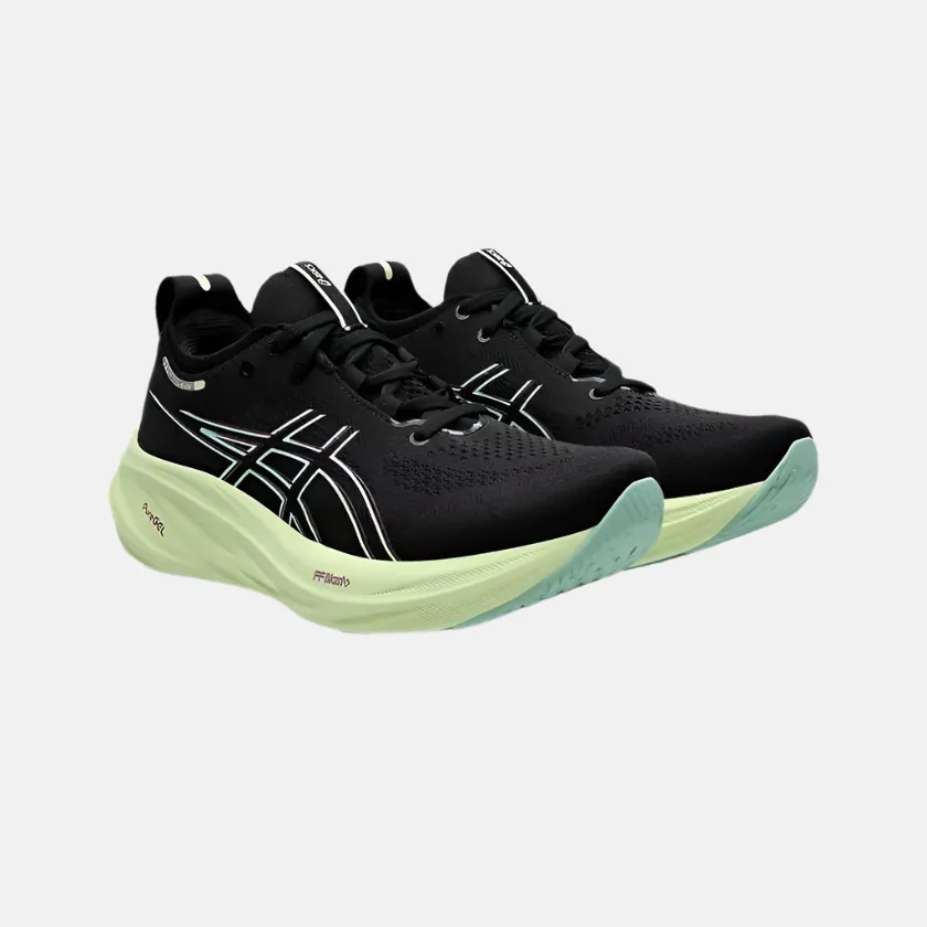 Asics Gel-Nimbus 26 Women's Running Shoes -Black/Cool Matcha