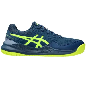 Asics Gel Resolution 9 Youth Tennis Shoes - Mako Blue/Safety Yellow