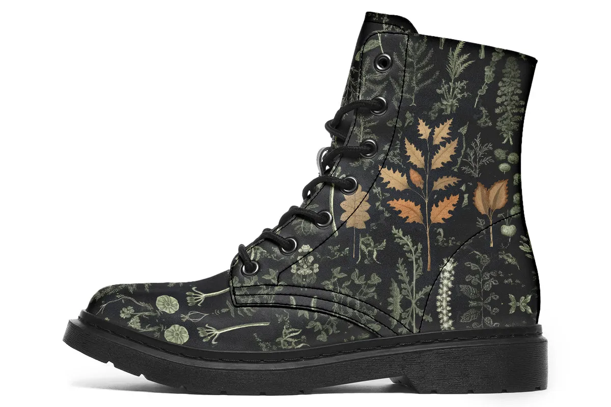 Autumn Memoir Boots - Vegan Leather Doc-Style Boots with Durable Stitched on Soles