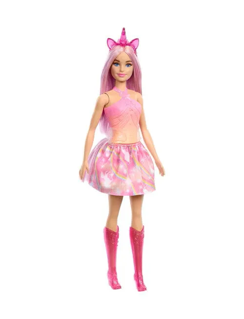 Barbie Unicorn Doll with Accessories pink