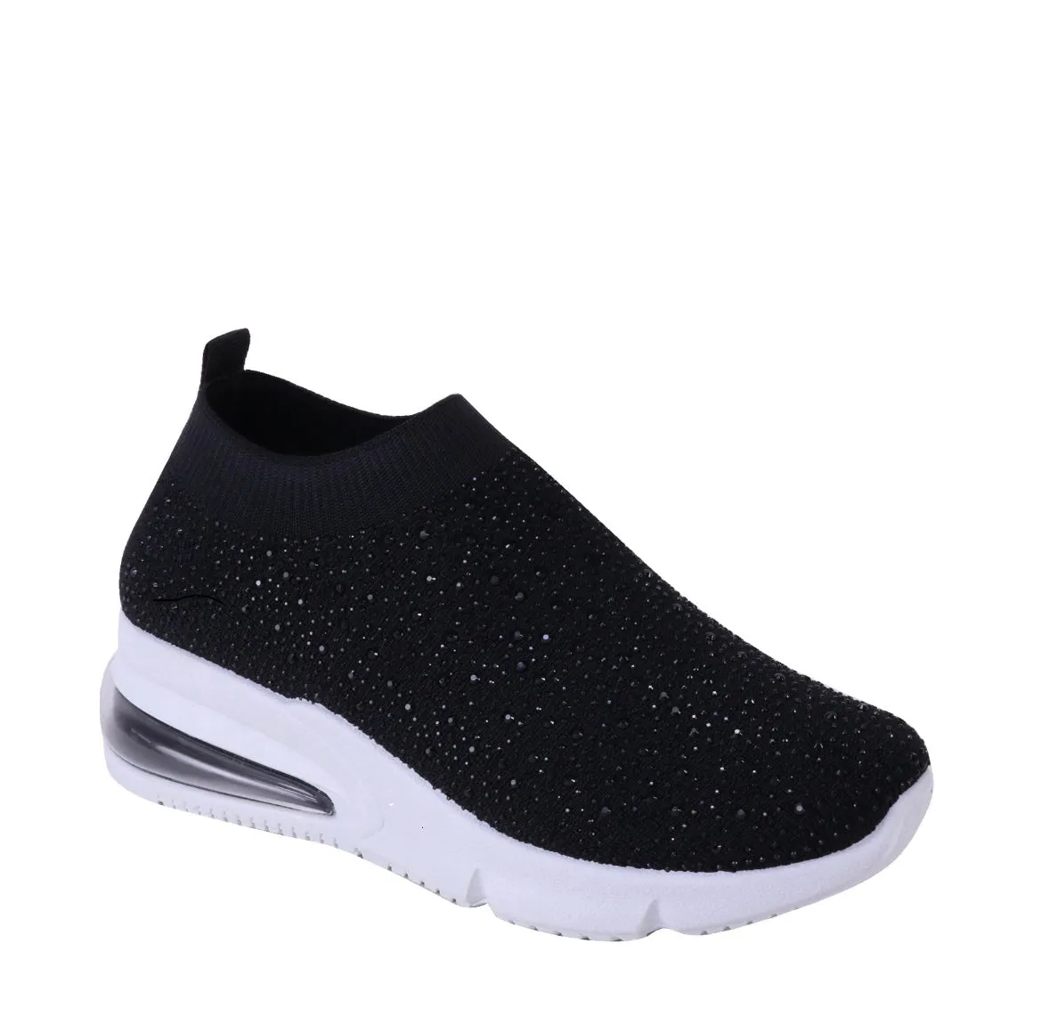 Black rhinestone tennis shoes ￼