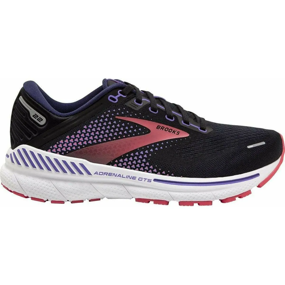 Brooks Adrenaline GTS 22 WIDE FIT Womens Running Shoes - Black