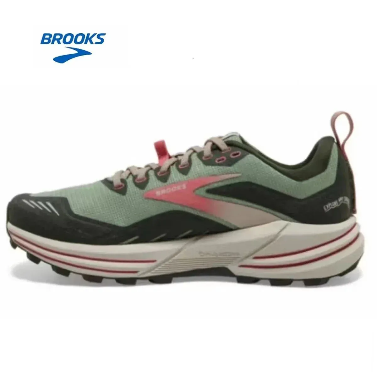 BROOKS Cascadia 16 Running Shoes Dark Atomic Blue Tan Men Women Long-Distance Road Sport Training Casual Sneakers