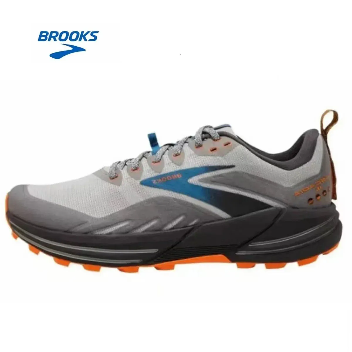 BROOKS Cascadia 16 Running Shoes Dark Atomic Blue Tan Men Women Long-Distance Road Sport Training Casual Sneakers