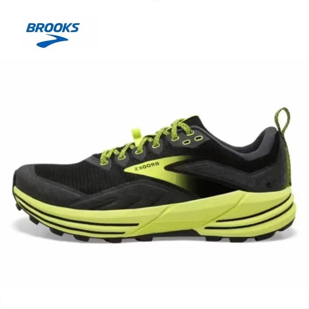 BROOKS Cascadia 16 Running Shoes Dark Atomic Blue Tan Men Women Long-Distance Road Sport Training Casual Sneakers