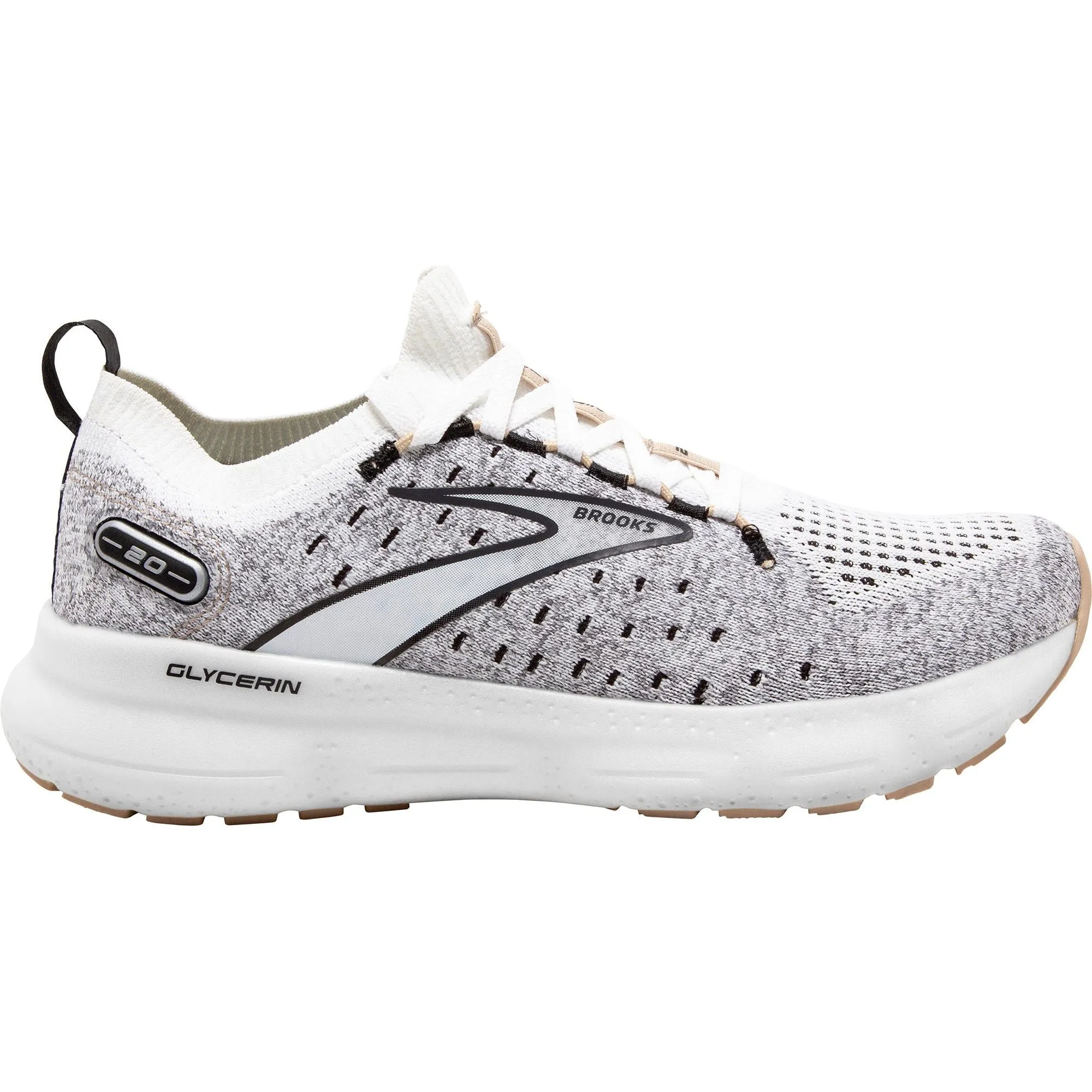 Brooks Glycerin StealthFit 20 Womens Running Shoes - White