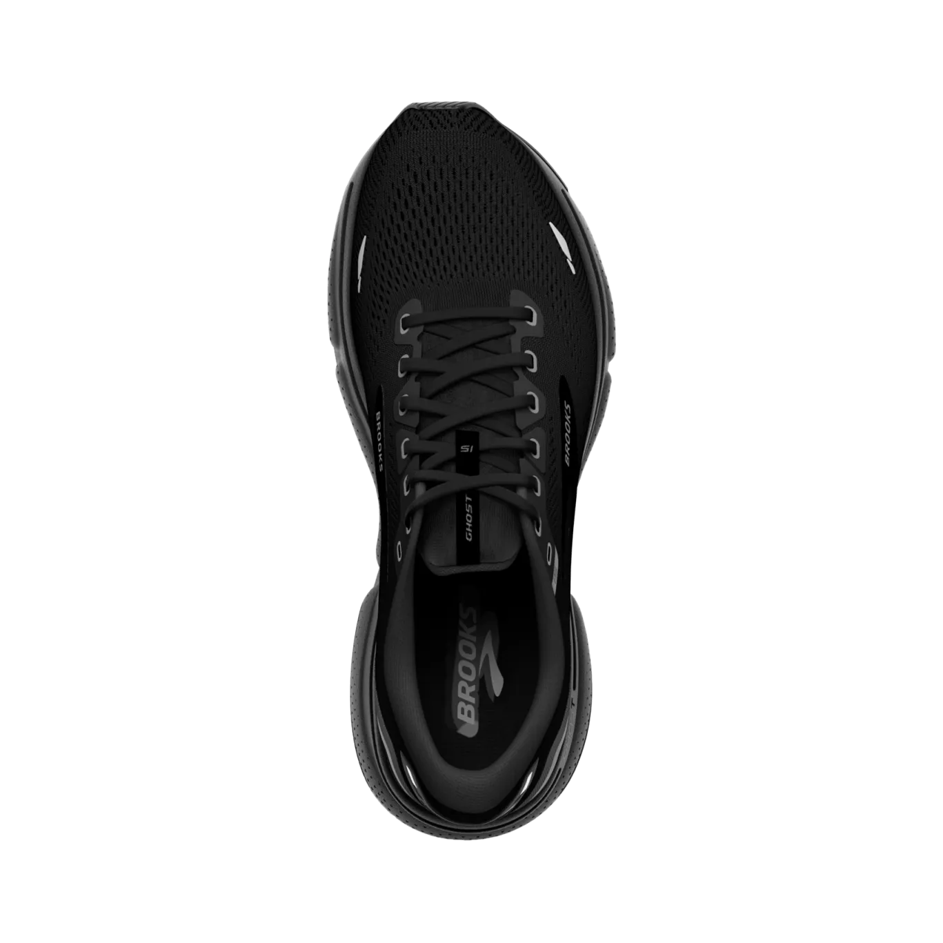 Brooks Mens Ghost 15 (2E) Running Shoes Black