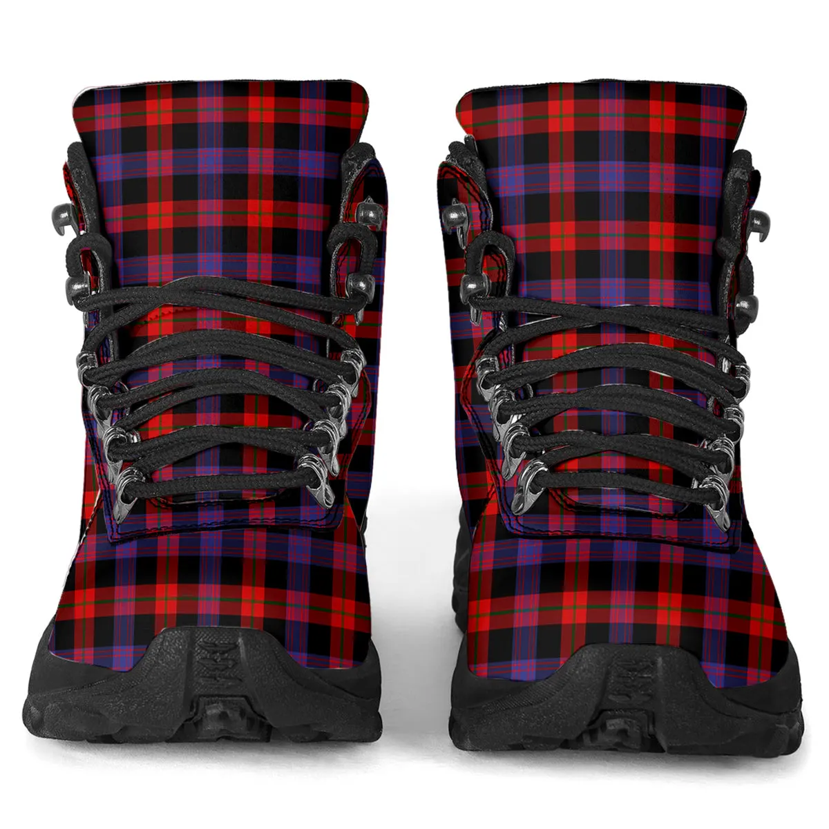 Broun Modern Tartan Alpine Boots