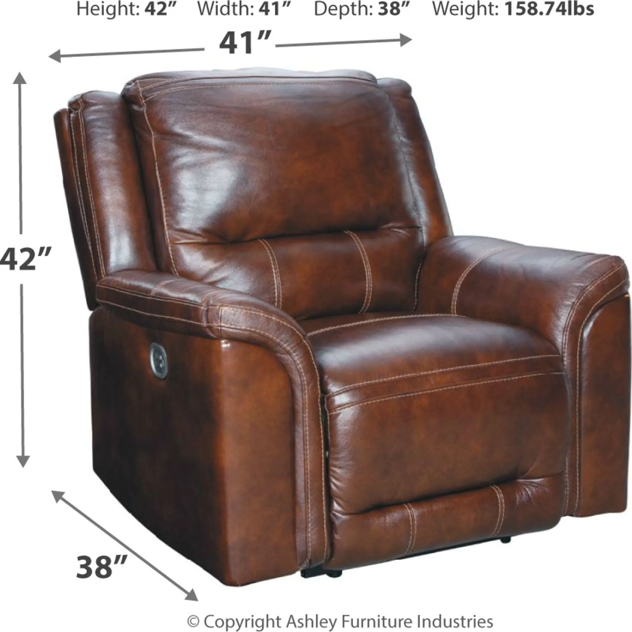 Catanzaro Power Recliner with Adjustable Headrest