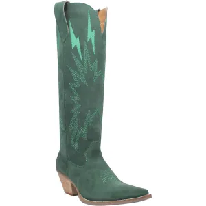 Dingo Womens Thunder Road Green Suede Fashion Boots