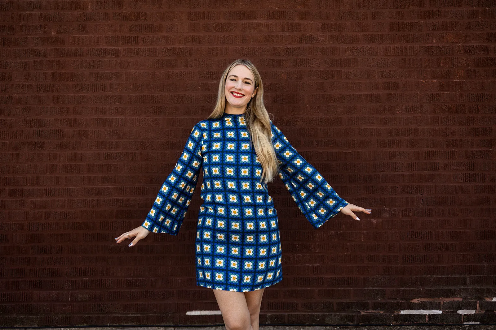 dove dress in crochet floral