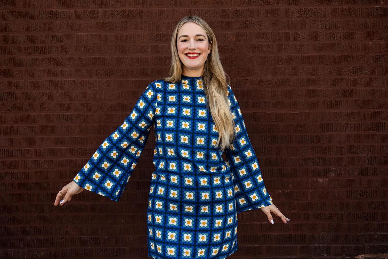 dove dress in crochet floral