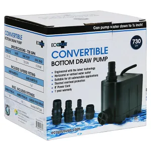 EcoPlus® Convertible Bottom Draw Water Pump (730 GPH)