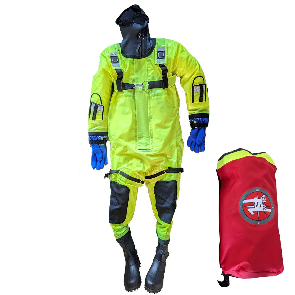 First Watch RS-1008 Ice Rescue Suit Hi-Vis Yellow - Jumbo (Built to Fit Over 6')