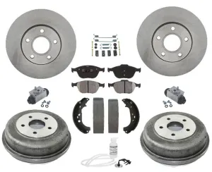 For 10-13 Ford Transit Front Rotors & Ceramic Brake Pads Drums & Brake Shoes 10p