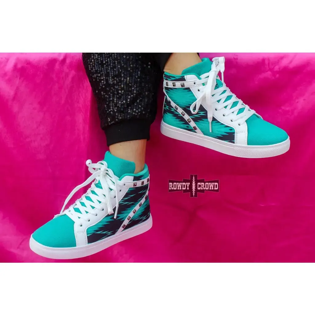 Heartland Hightop Turquoise Sneakers