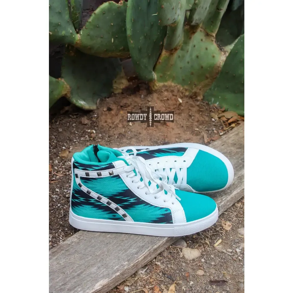 Heartland Hightop Turquoise Sneakers