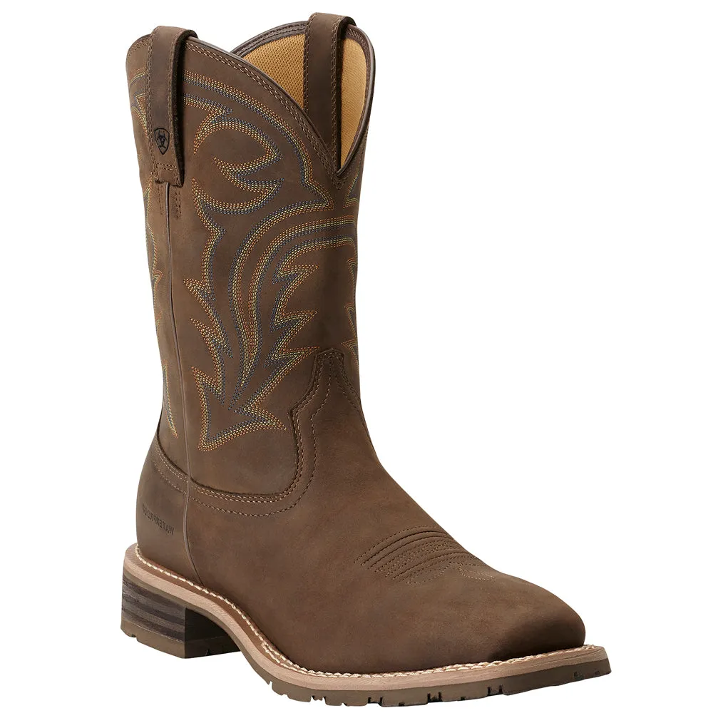 Hybrid Ranchero Embroidered Square Toe Cowboy Boots