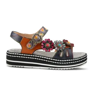 L'Artiste Laga Platform Sandal (Women) - Navy Multi