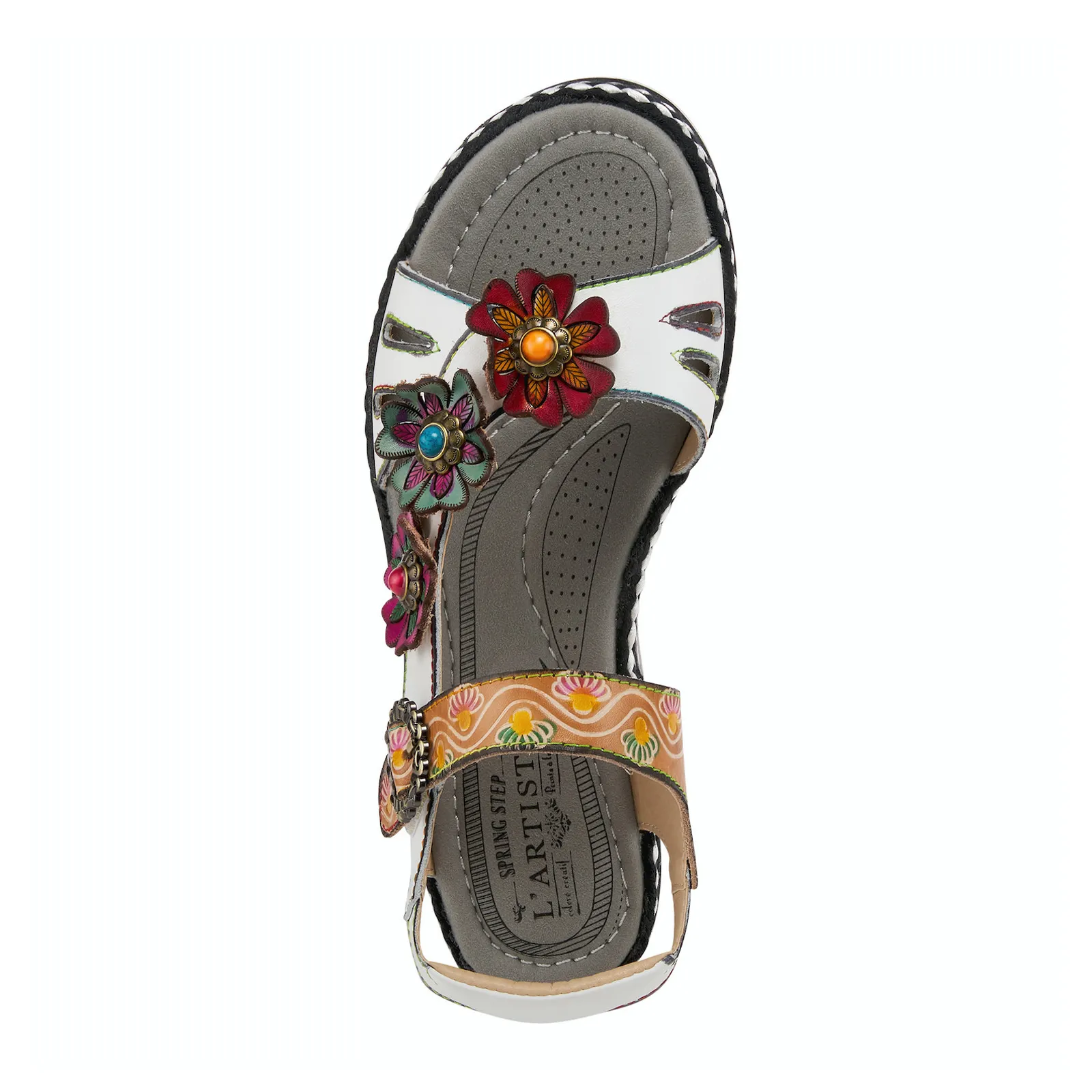 L'Artiste Laga Platform Sandal (Women) - White Multi