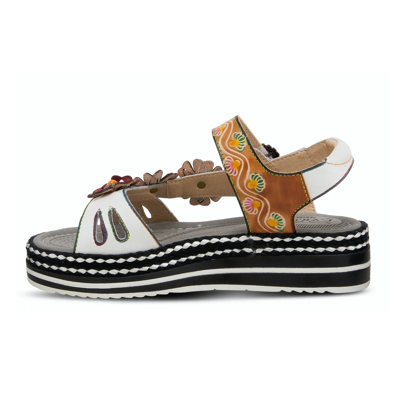 L'Artiste Laga Platform Sandal (Women) - White Multi