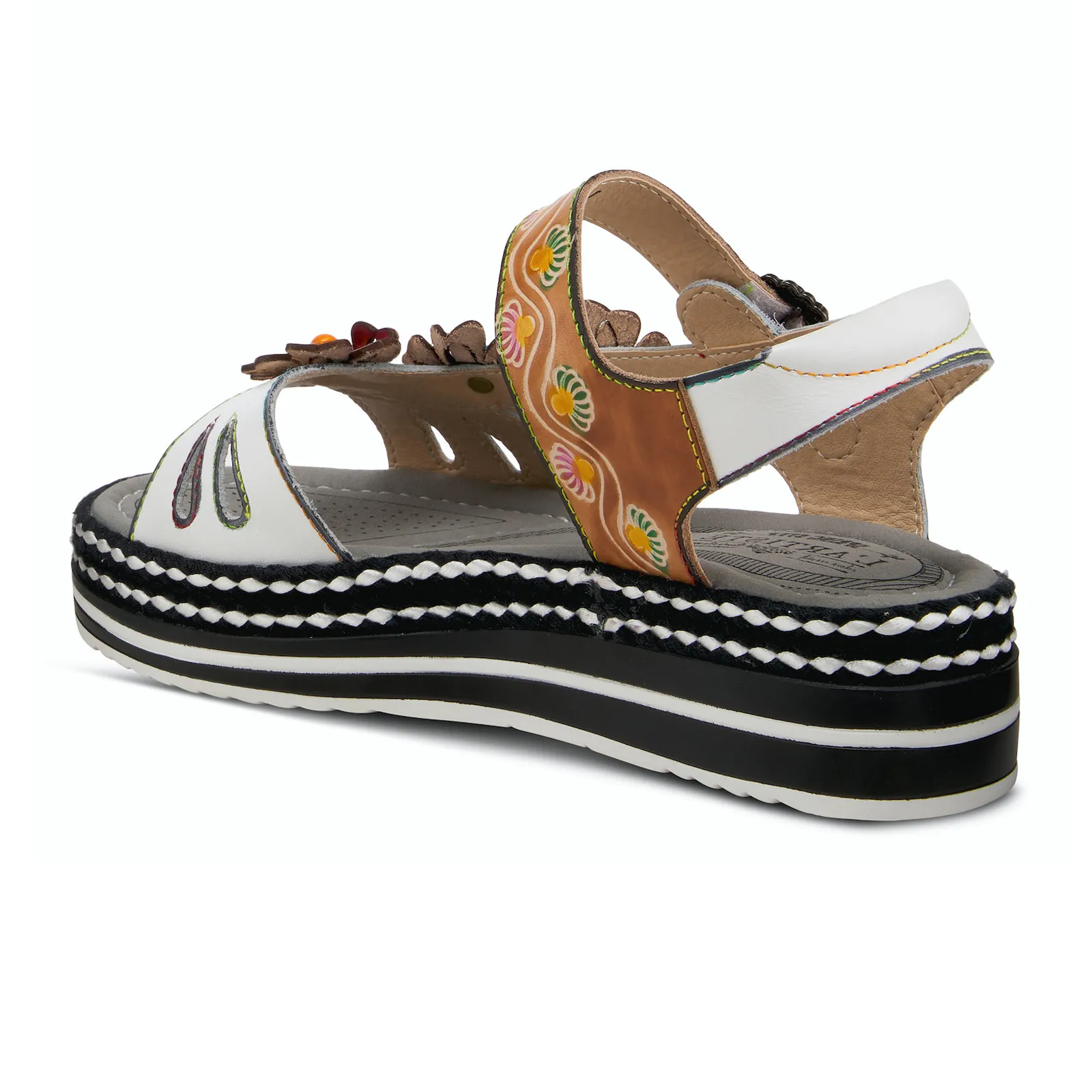 L'Artiste Laga Platform Sandal (Women) - White Multi