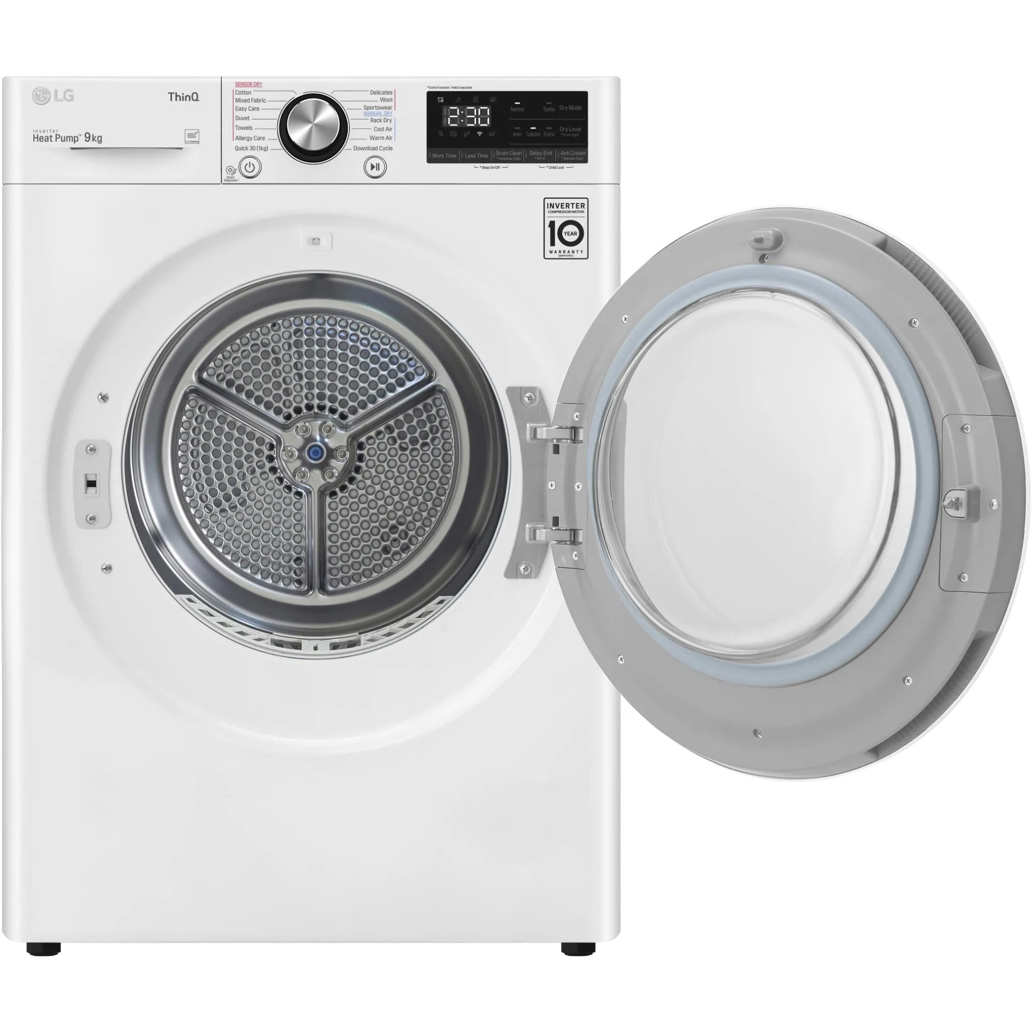 LG DVH9-09W Series 9 9kg Heat Pump Dryer with Inverter Control (White)