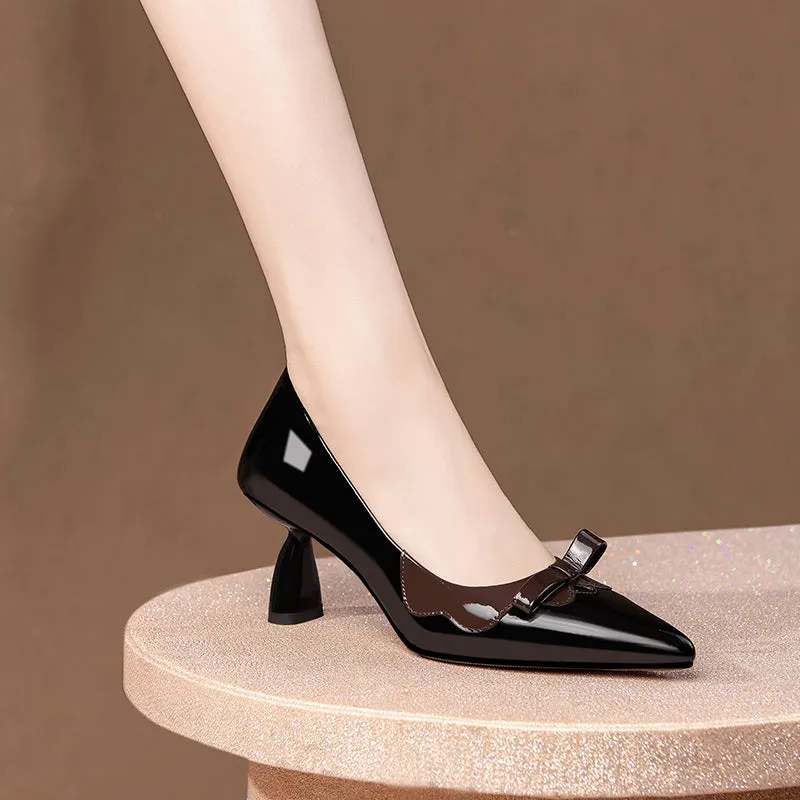 LuxeLeather Chic Pointed Toe Pumps