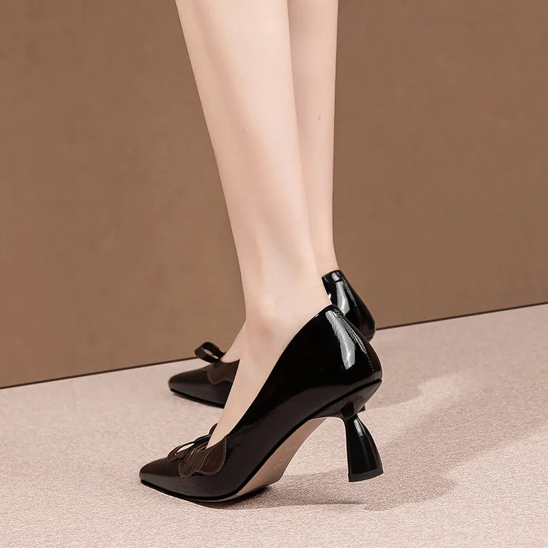 LuxeLeather Chic Pointed Toe Pumps