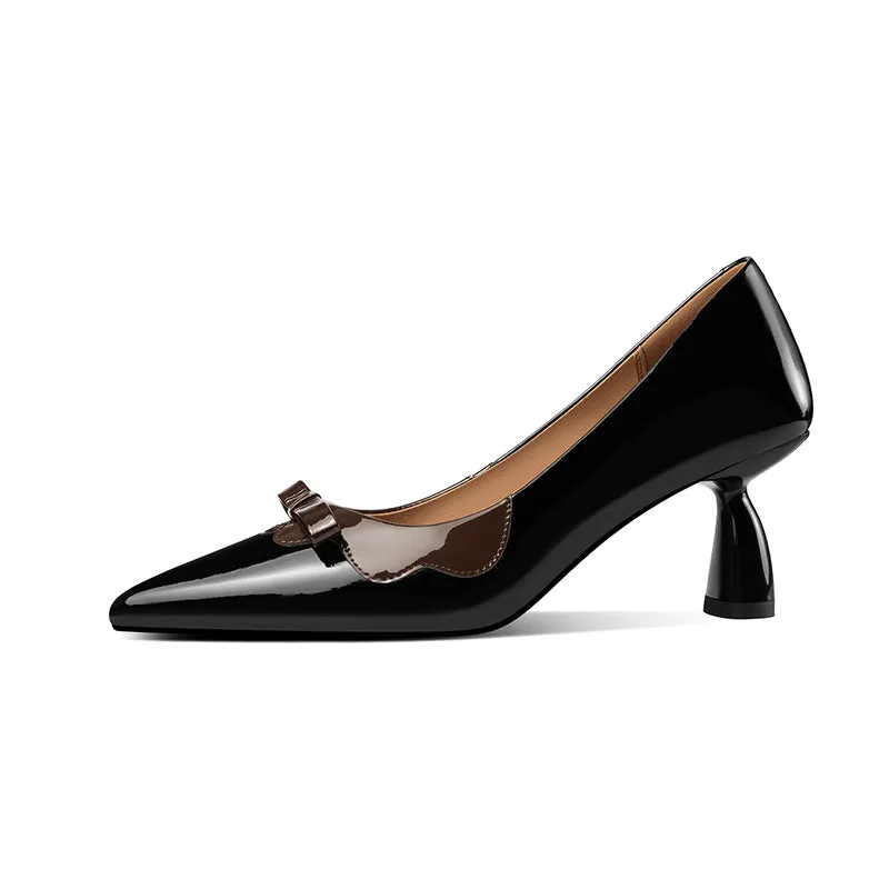 LuxeLeather Chic Pointed Toe Pumps