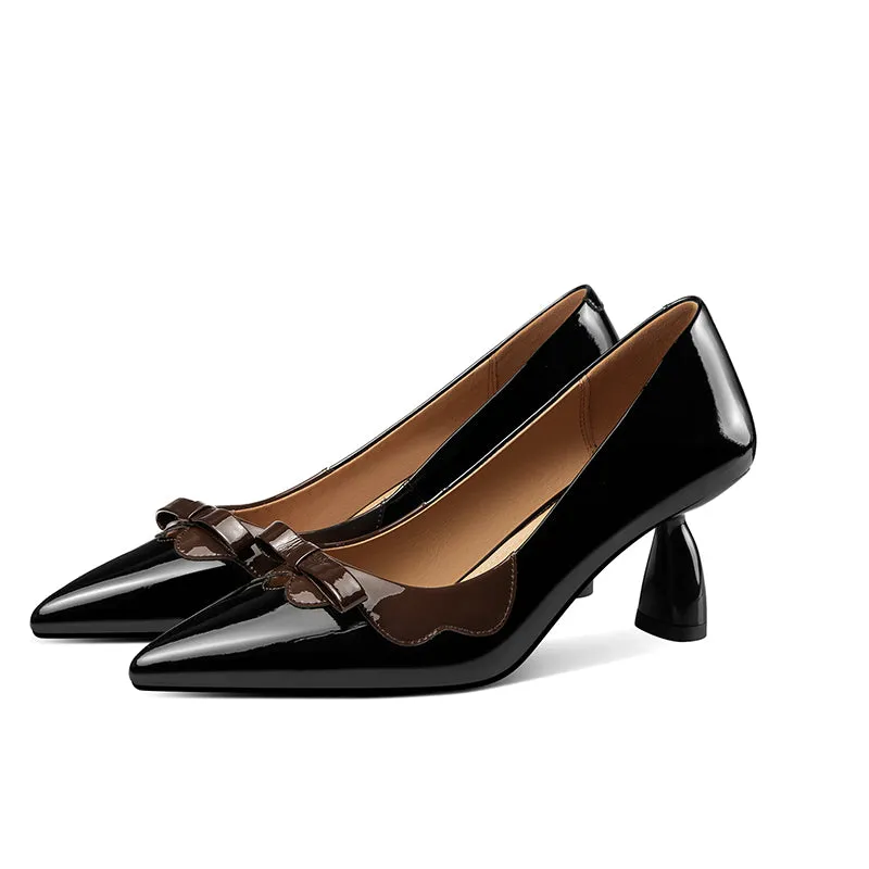 LuxeLeather Chic Pointed Toe Pumps