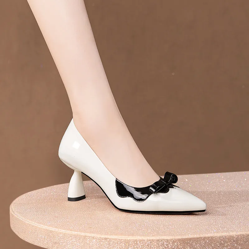 LuxeLeather Chic Pointed Toe Pumps