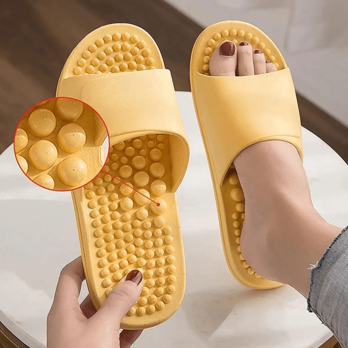 Memory Foam Massage Slippers – Acupressure Comfort and Support