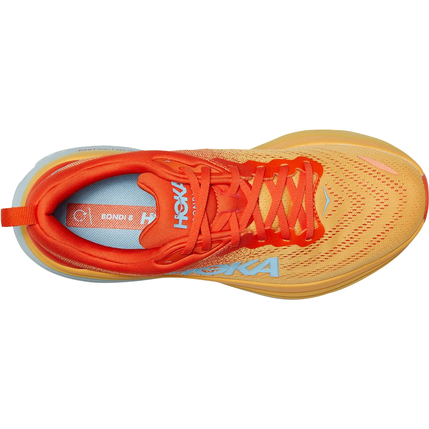 Men's Hoka Bondi 8 Puffin's Bill/Amber Yellow Mesh