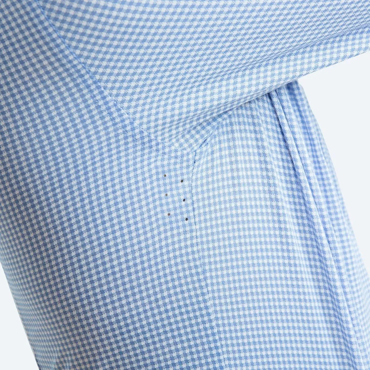 Men's Hybrid Button Down - Light Blue Gingham