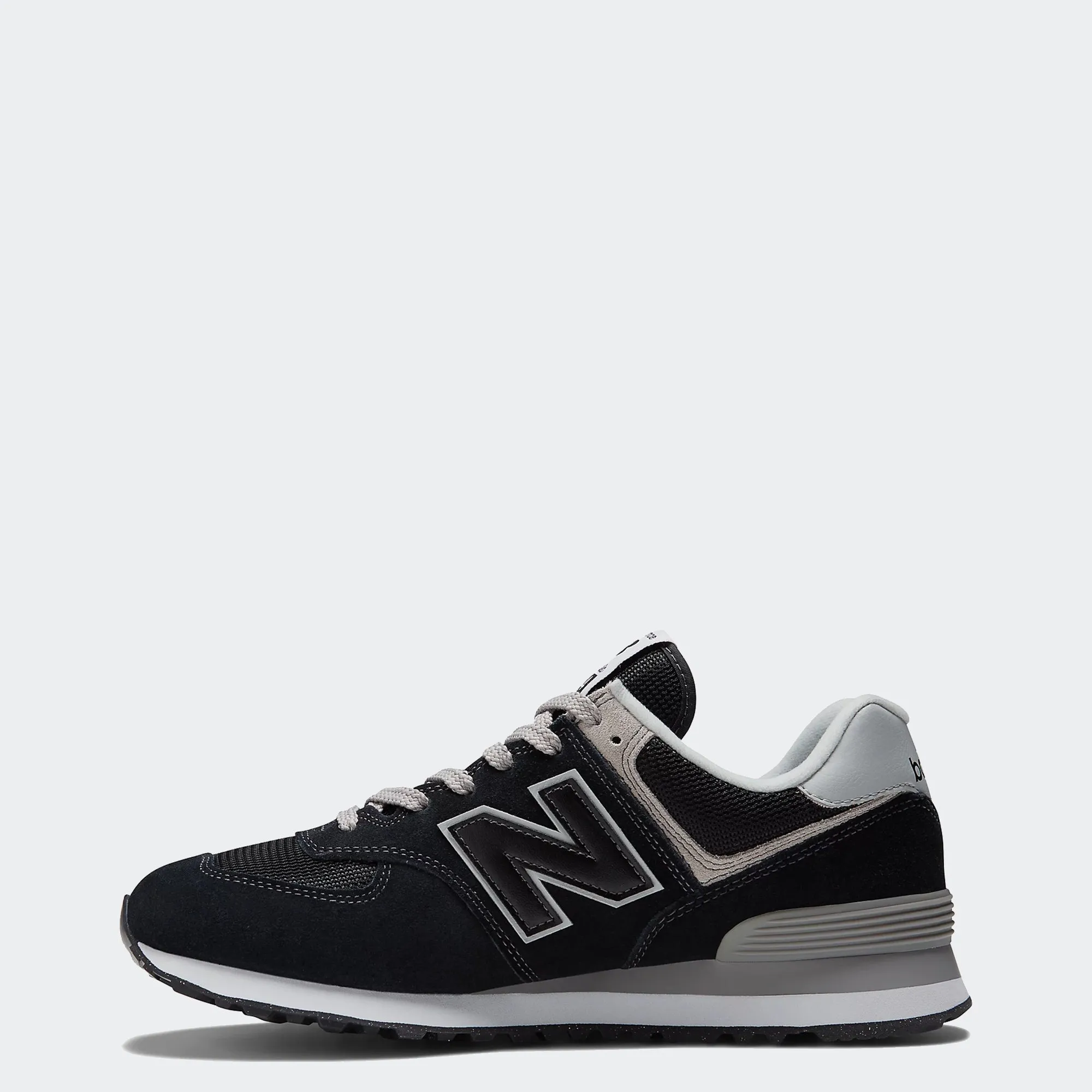 Men's New Balance 574 Core Shoes Black Grey White