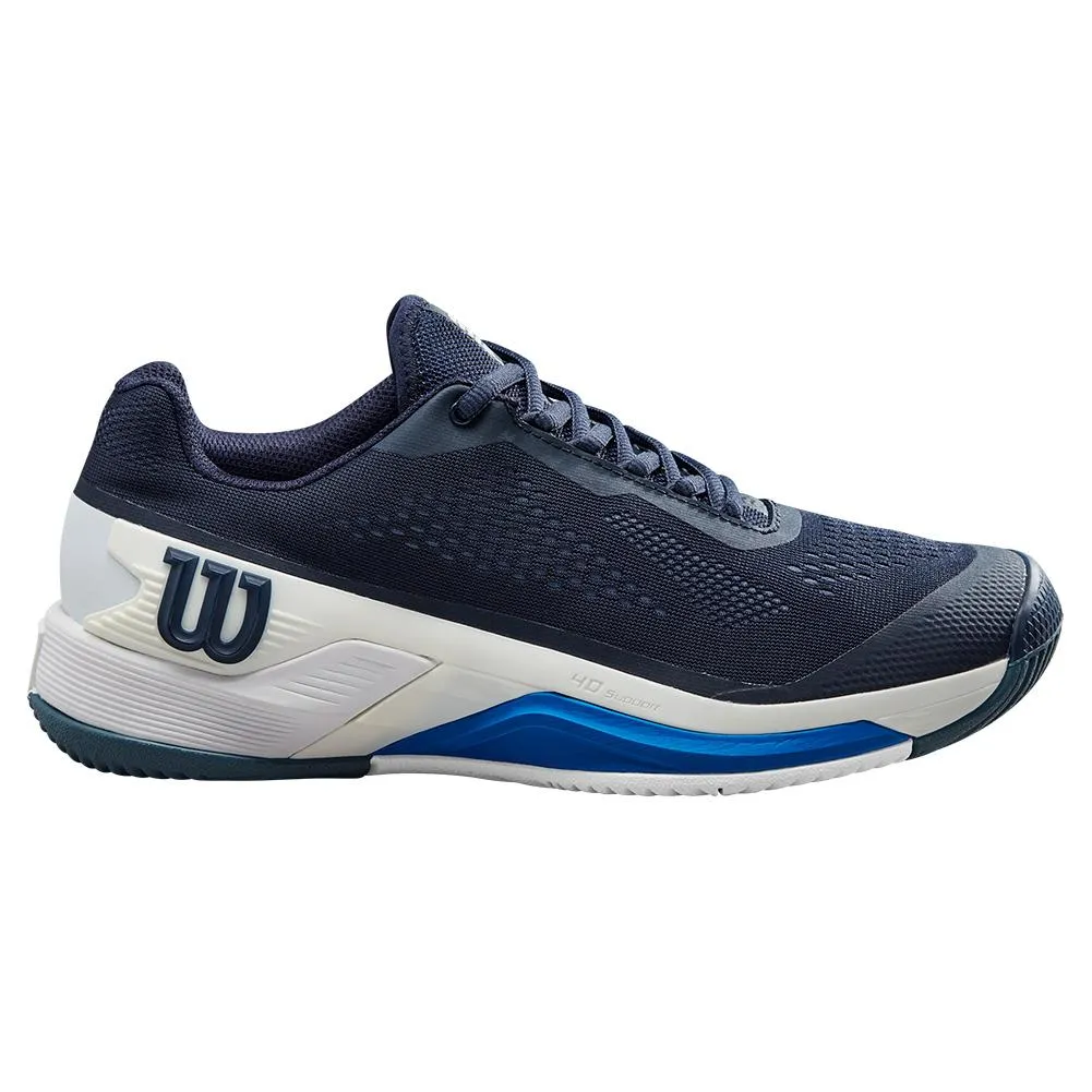 Men's Rush Pro 4.0 Tennis Shoes Navy Blaze and White