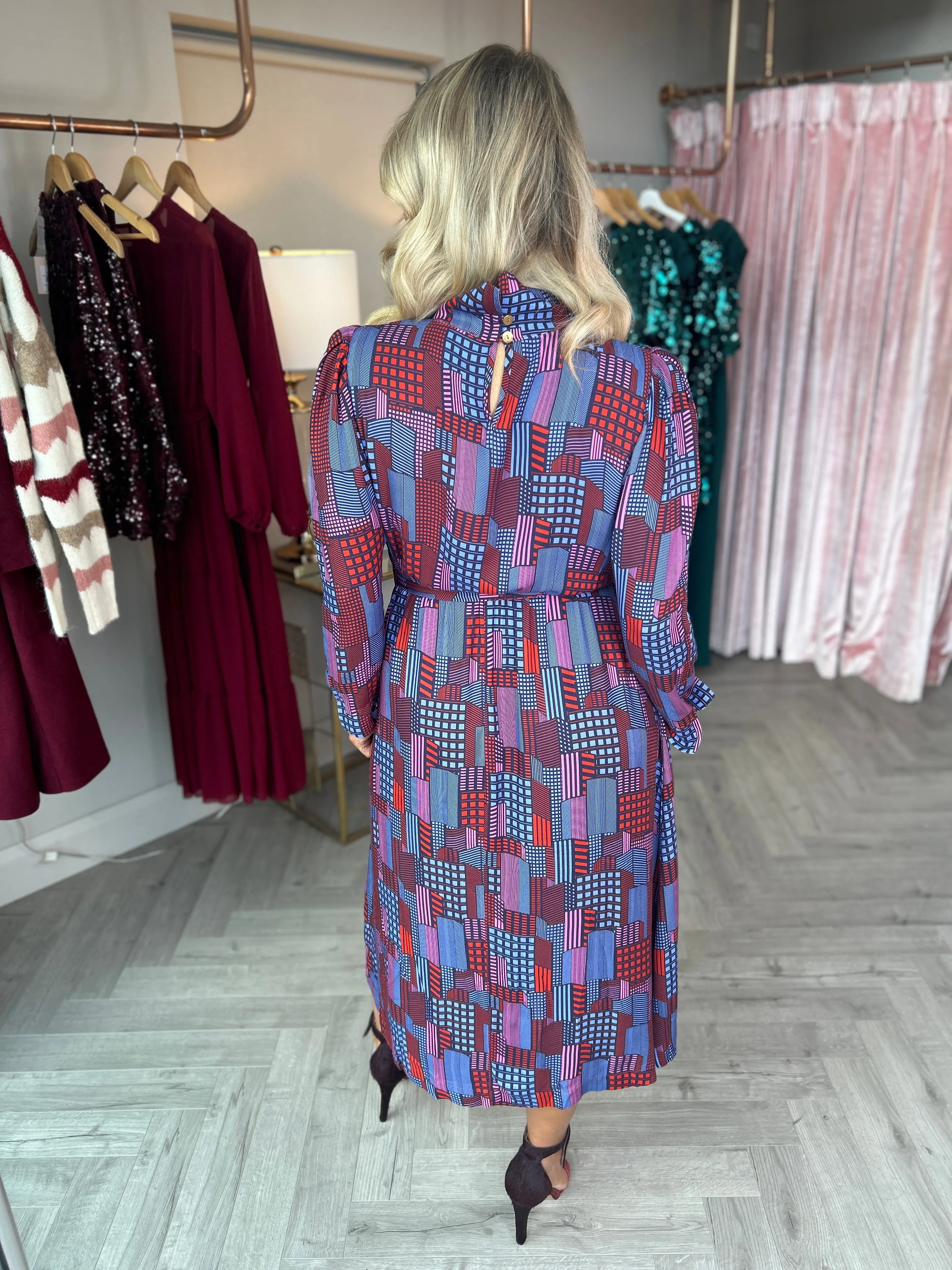 Mosaic Grace Midi Dress