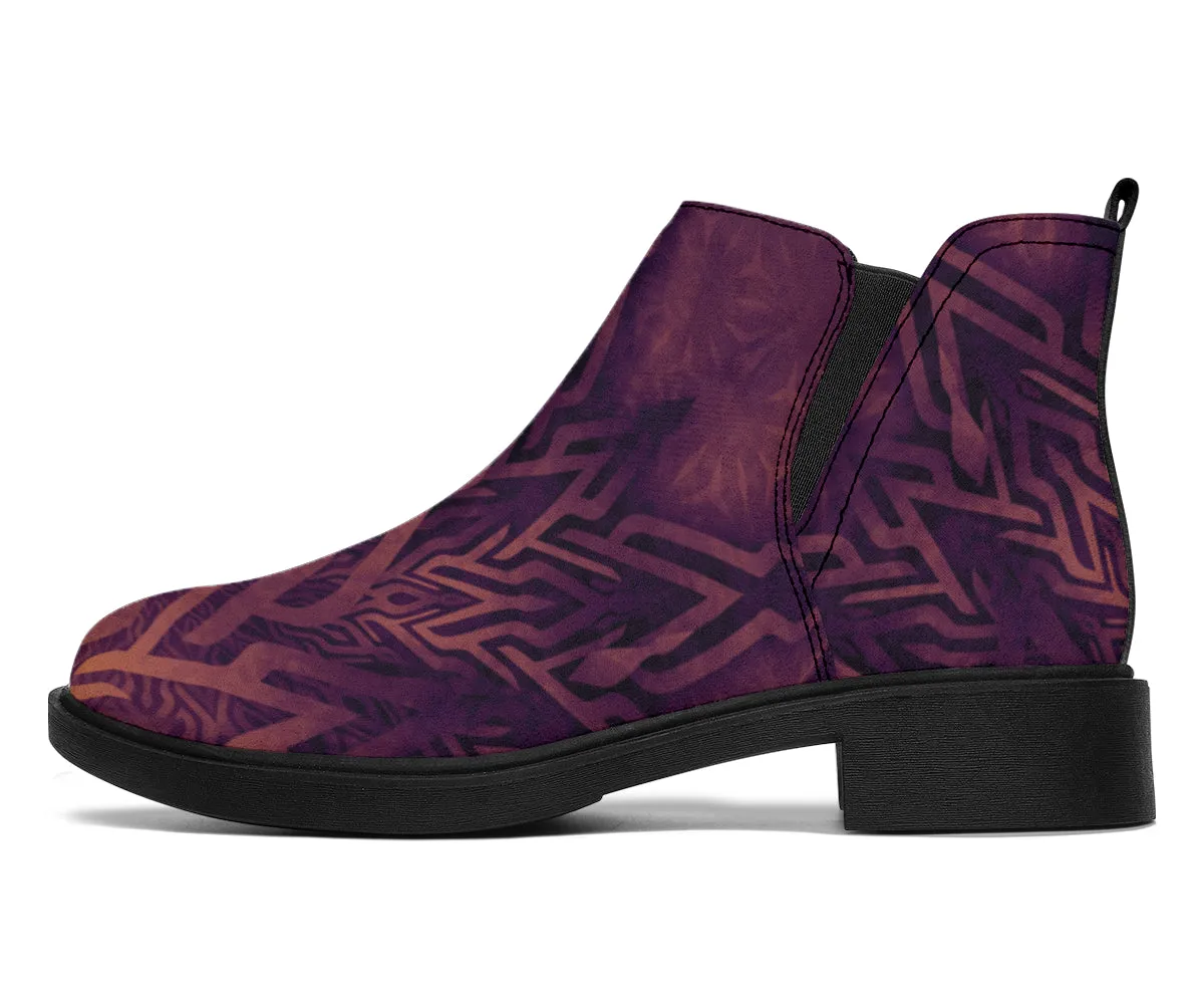 Mystical Aum Chakra Mandala - Amethyst | Eco Friendly Fashion Boots | Mandalazed