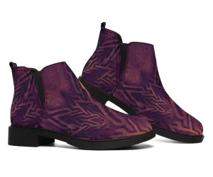 Mystical Aum Chakra Mandala - Amethyst | Eco Friendly Fashion Boots | Mandalazed