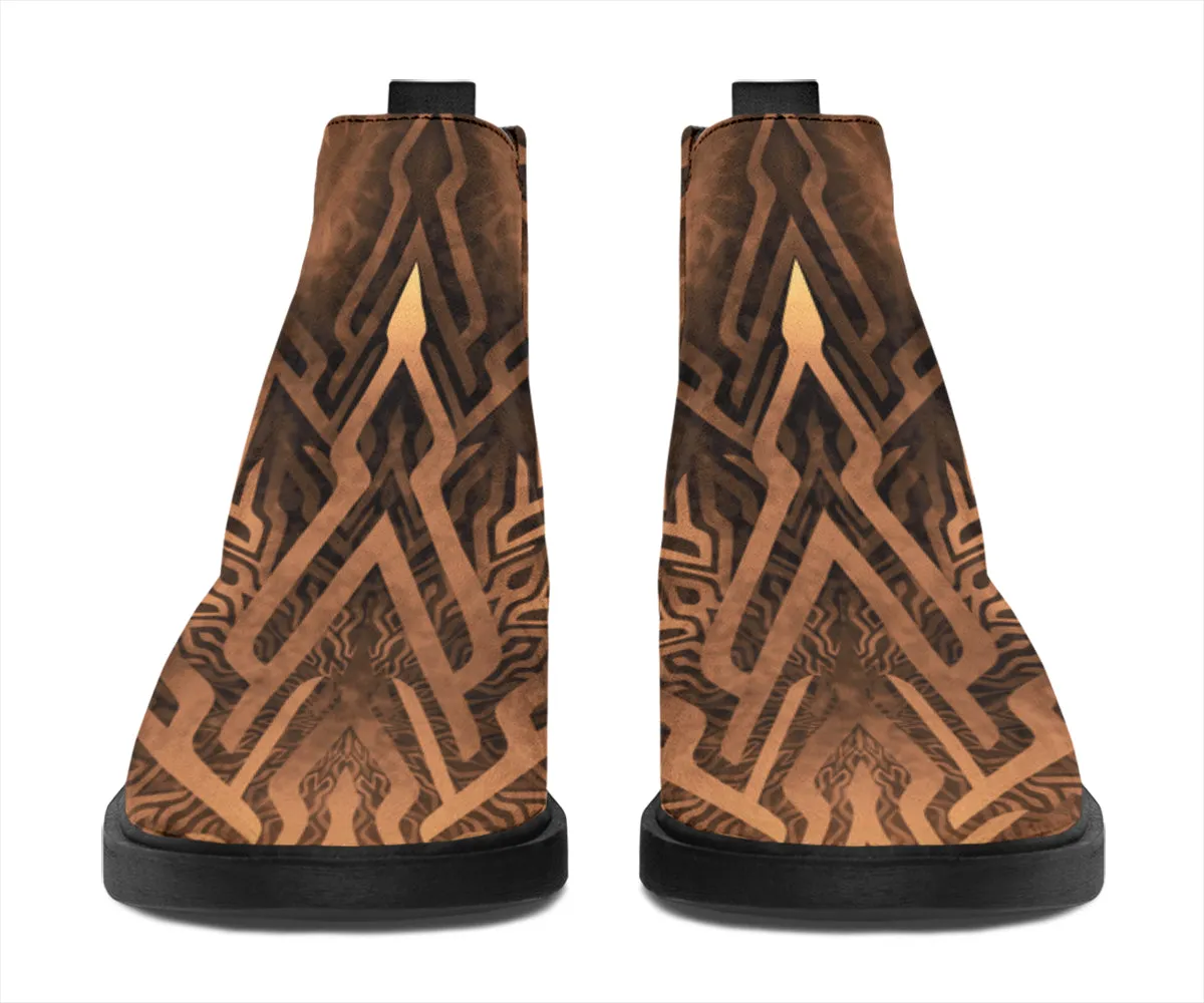 Mystical Aum Chakra Mandala - Earth | Eco Friendly Fashion Boots | Mandalazed